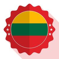 Lithuania quality emblem, label, sign, button. Vector illustration.