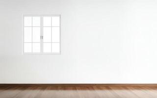 AI generated empty room with window and copy space wall ai generated photo