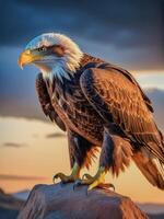 AI generated Close-up photo of an eagle or hawk