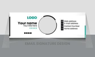 Email signature Design or email footer Design vector