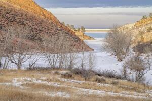 invierno paisaje de Colorado estribaciones - diente de caballo montaña abierto espacio foto