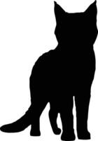 Cat Silhouette illustration Vector White Background