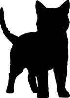 Cat Silhouette illustration Vector White Background