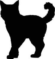 Cat Silhouette illustration Vector White Background