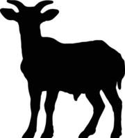 Goat Silhouette illustration Vector White Background