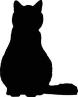 Cat Silhouette illustration Vector White Background