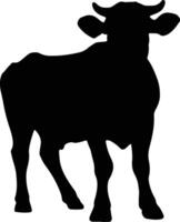 vaca silueta ilustración vector blanco antecedentes