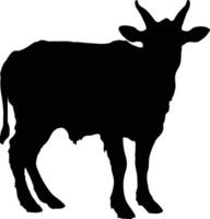 Goat Silhouette illustration Vector White Background