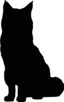 Cat Silhouette illustration Vector White Background