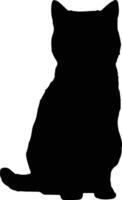 Cat Silhouette illustration Vector White Background