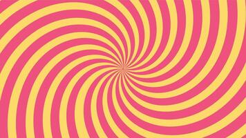 a yellow and pink spiral pattern on a pink background vector