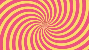 un amarillo y rosado espiral modelo en un rosado antecedentes vector