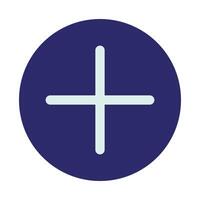 a blue circle with a cross on it vector