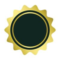golden seal badge vector illustration