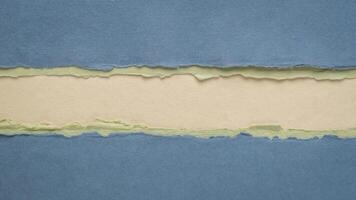 paper abstract in blue and beige with a copy space, blank web banner photo