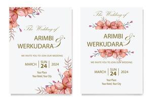 Decorative Floral Foliage Ornament for Wedding Invitation vector