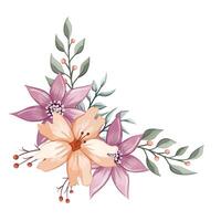 Decorative Floral Foliage Ornament for Wedding Invitation vector