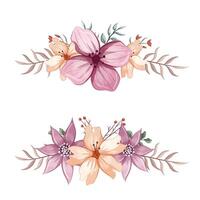 Decorative Floral Foliage Ornament for Wedding Invitation vector