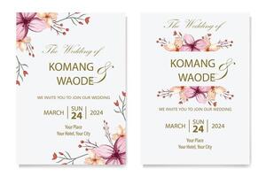 Decorative Floral Foliage Ornament for Wedding Invitation vector