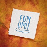 fun limit infinity - handwriting on an art paper, humor concept photo