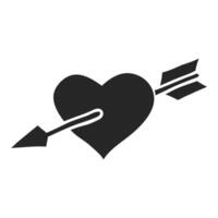 Hand drawn Arrow heart vector illustration