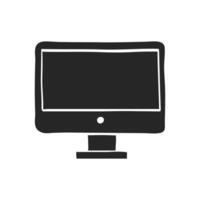 Hand drawn Desktop computer vector illustration