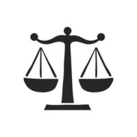 Hand drawn Justice scale vector illustration