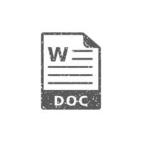 Text file format icon in grunge texture vector illustration