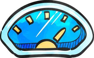 Dashboard icon in watercolor style. vector