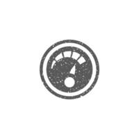 Dashboard icon in grunge texture vector illustration