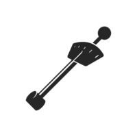 Torque wrench icon in black and white vector