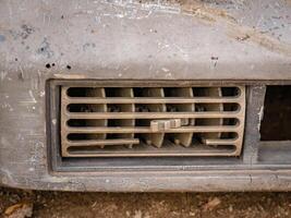 The case of car AC ventilation holes that old and faded with many photo