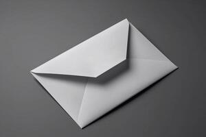 AI generated White empty envelope. Official correspondence. photo