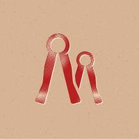 ajustable llave inglesa trama de semitonos estilo icono con grunge antecedentes vector ilustración
