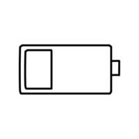 Low battery icon. Hand drawn vector illustration. Editable line stroke.