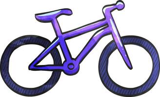 Mountain bike icon in watercolor style. vector