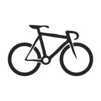 mano dibujado pista bicicleta vector ilustración