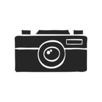 Hand drawn Range finder camera vector illustration