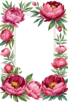 ai genererad vattenfärg pion blomma illustration, transparent bakgrund png