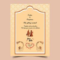 Wedding invitation card design vector file