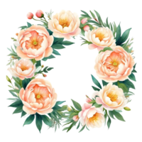 ai genererad vattenfärg pion blomma illustration, transparent bakgrund png