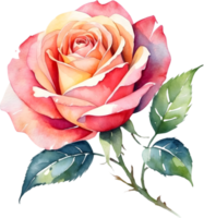 ai generiert Aquarell Rose Kranz png