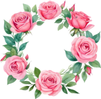 ai generato rosa fiori acquerello png