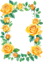 AI generated yellow roses on transparent background png