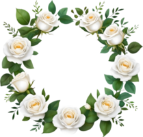 ai gegenereerd wit roos PNG beeld
