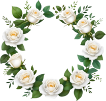 AI generated white rose png image