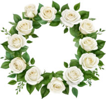 AI generated white rose png image