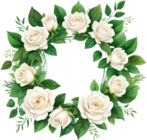 AI generated white rose png image