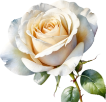 AI generated white rose png image