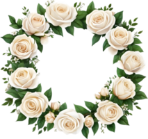 AI generated white rose png image